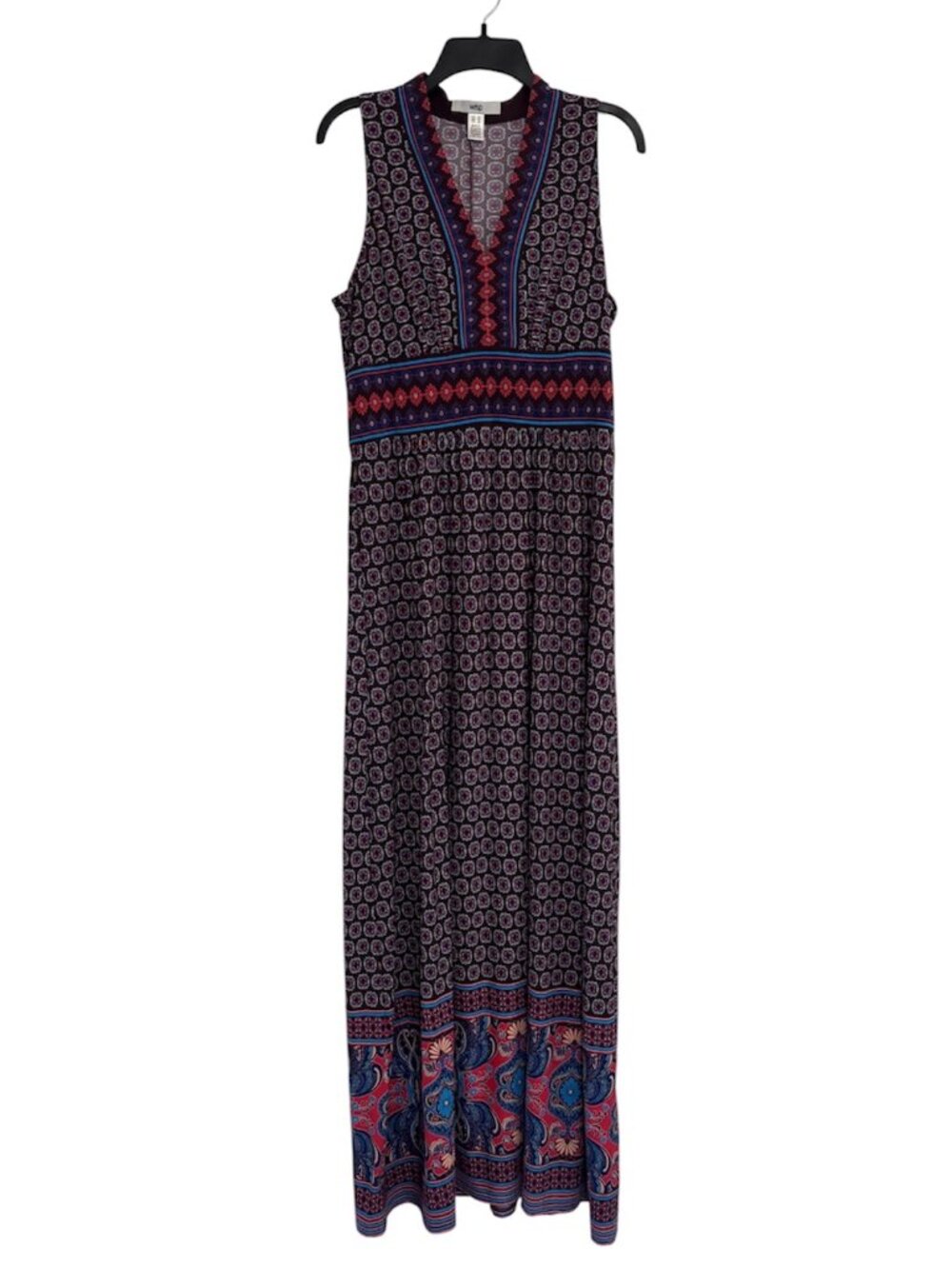 Wisp Size 10 Boho Maxi Dress Sleeveless Multicolor Bohemian Casual Polyester